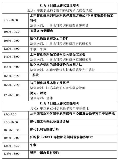 第三届国际饲料加工技术研讨会 挤压膨化专题与水产膨化饲料培训班智能化日程解析——聚焦未来食品科技前沿